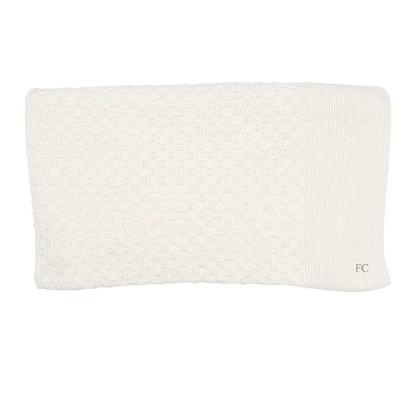Ivory Textured blanket by Carmina
