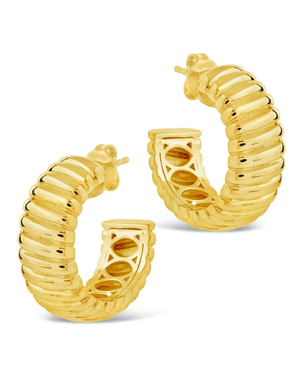 Jamie Textured Hoop Earrings