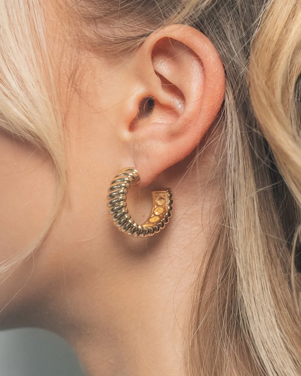 Jamie Textured Hoop Earrings