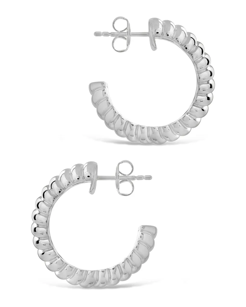 Jamie Textured Hoop Earrings