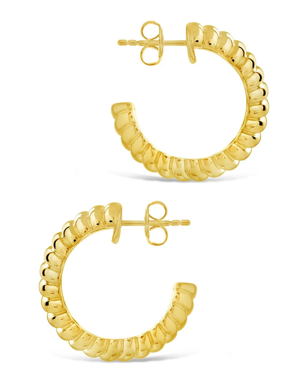 Jamie Textured Hoop Earrings