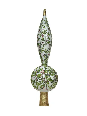 JingleNog Holly Topped Tree Topper