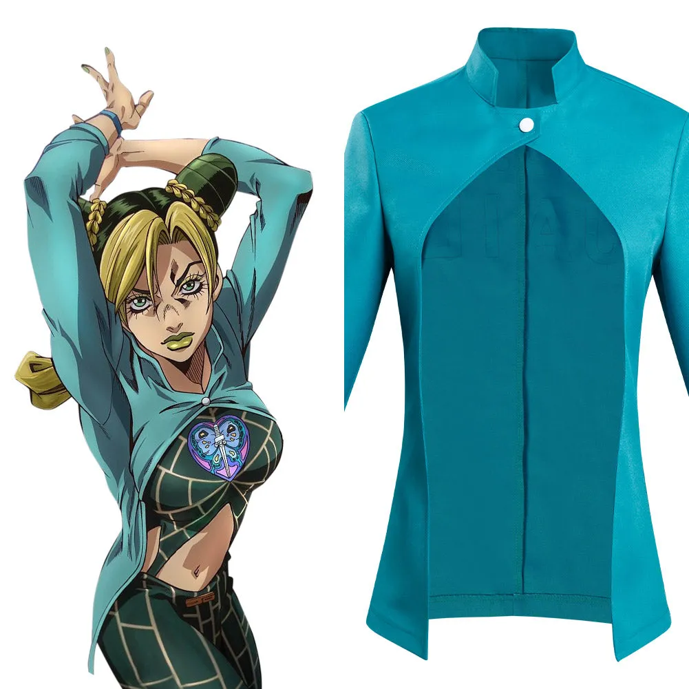 JoJo‘s Bizarre Adventure Stone Ocean Jolyne Cujoh Coat Cosplay Costume Halloween Carnival Suit