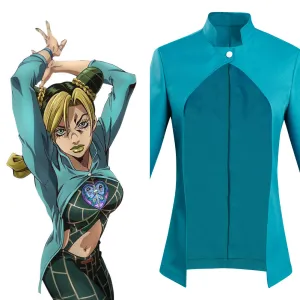 JoJo‘s Bizarre Adventure Stone Ocean Jolyne Cujoh Coat Cosplay Costume Halloween Carnival Suit