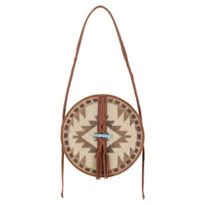 Justin Ladies Tan Aztec Blanket Round Canteen Bag