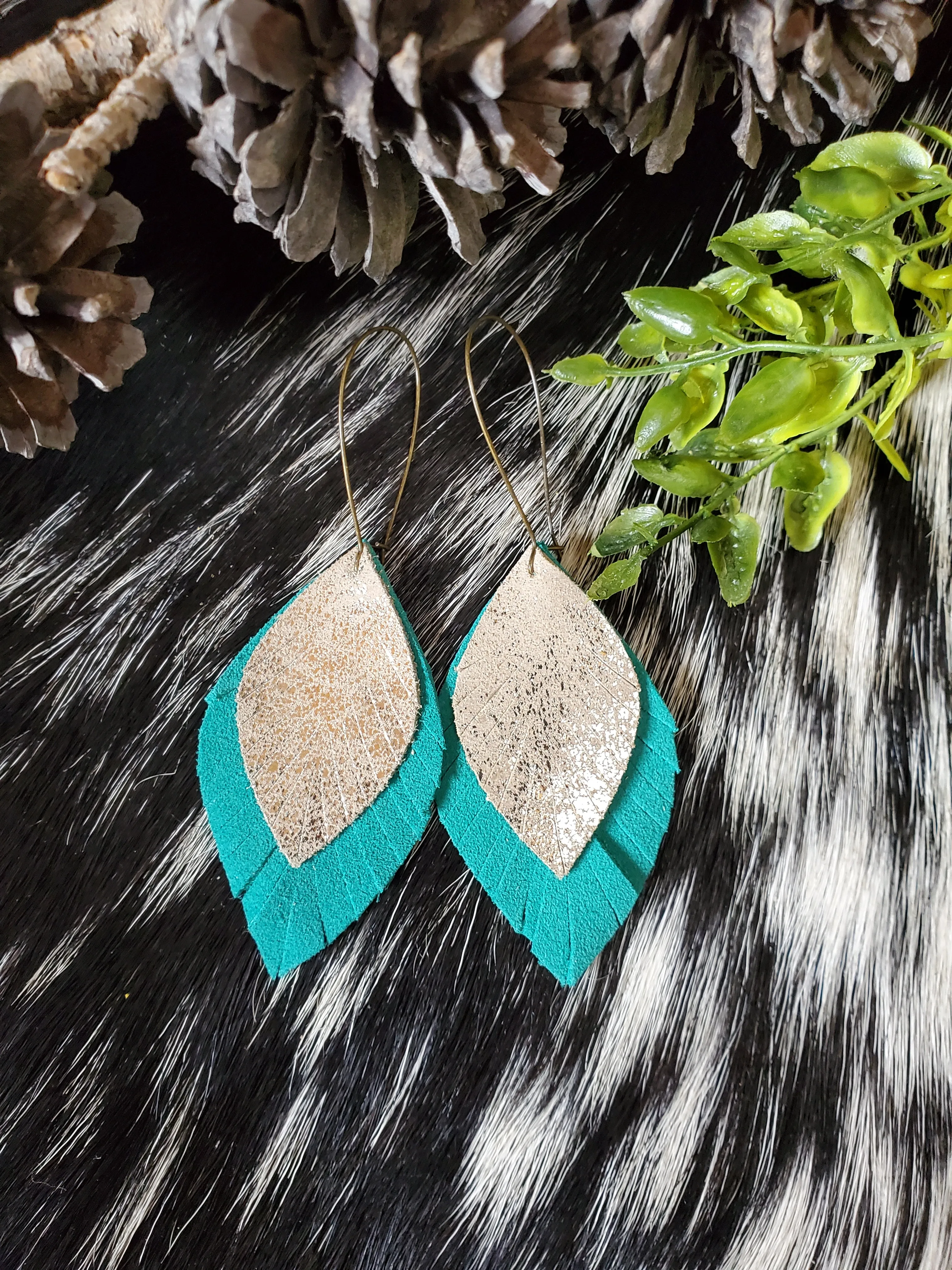Kara Layered Suede Earrings (more colors)