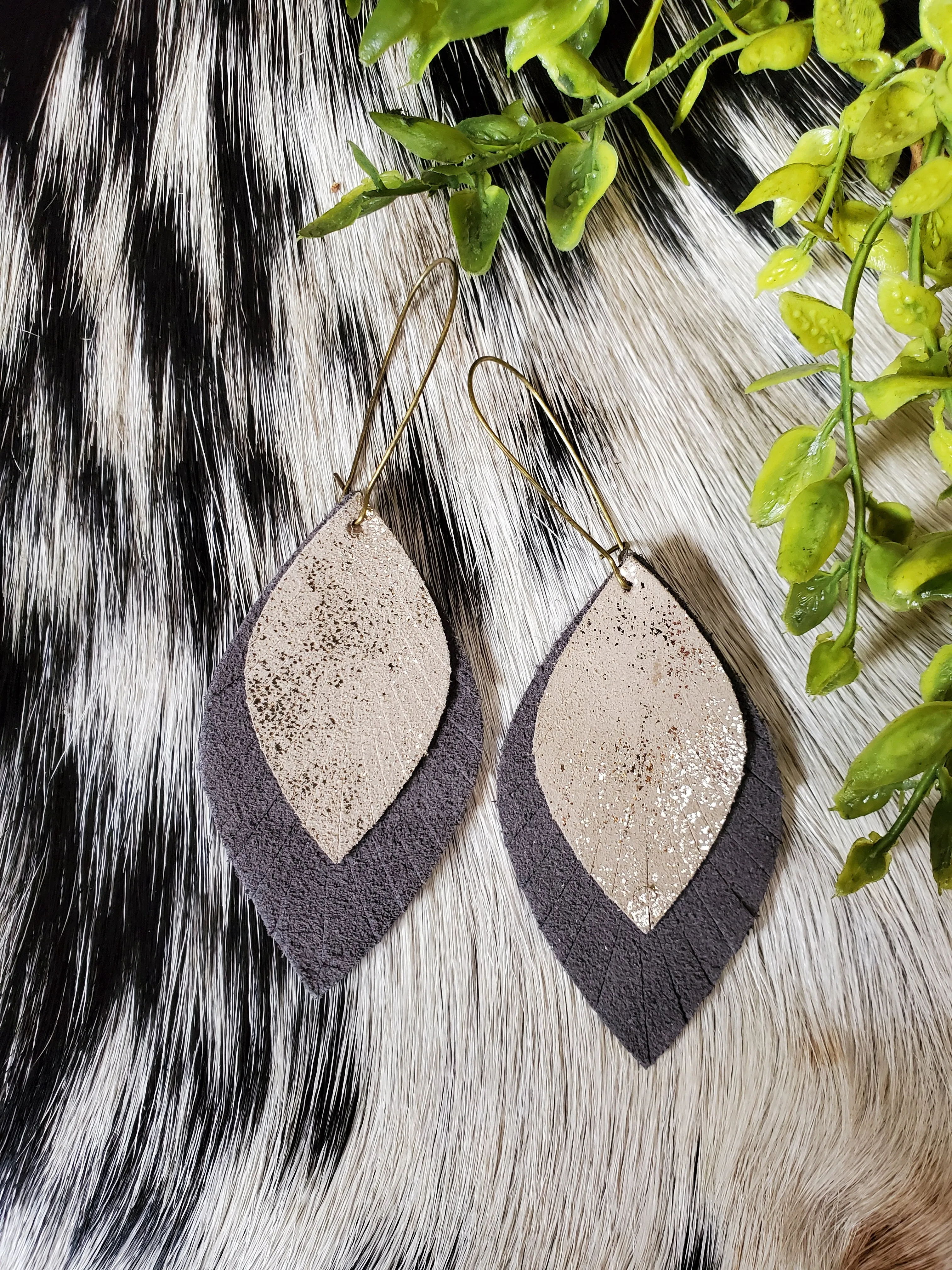 Kara Layered Suede Earrings (more colors)
