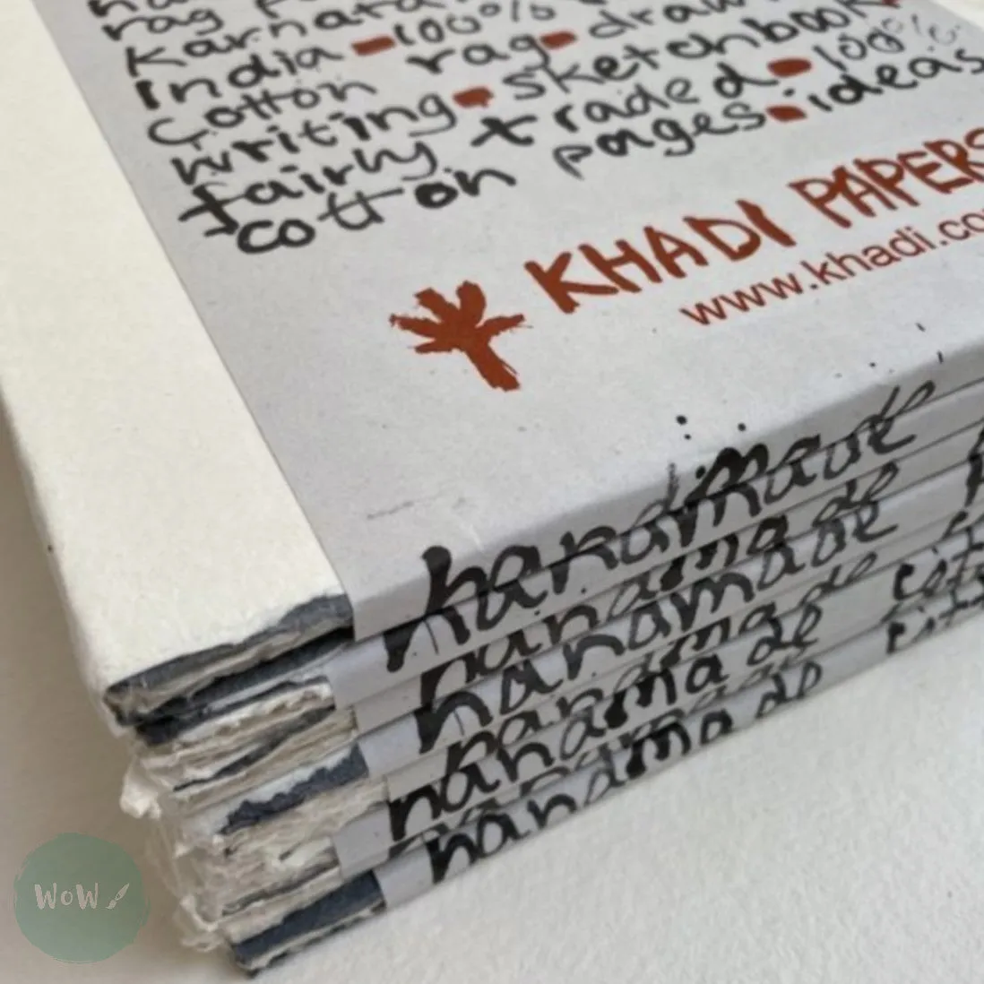 Khadi 100% cotton handmade Artists’ paper - PAPER BACK sketch book - 150gsm - 20 x 20 cm