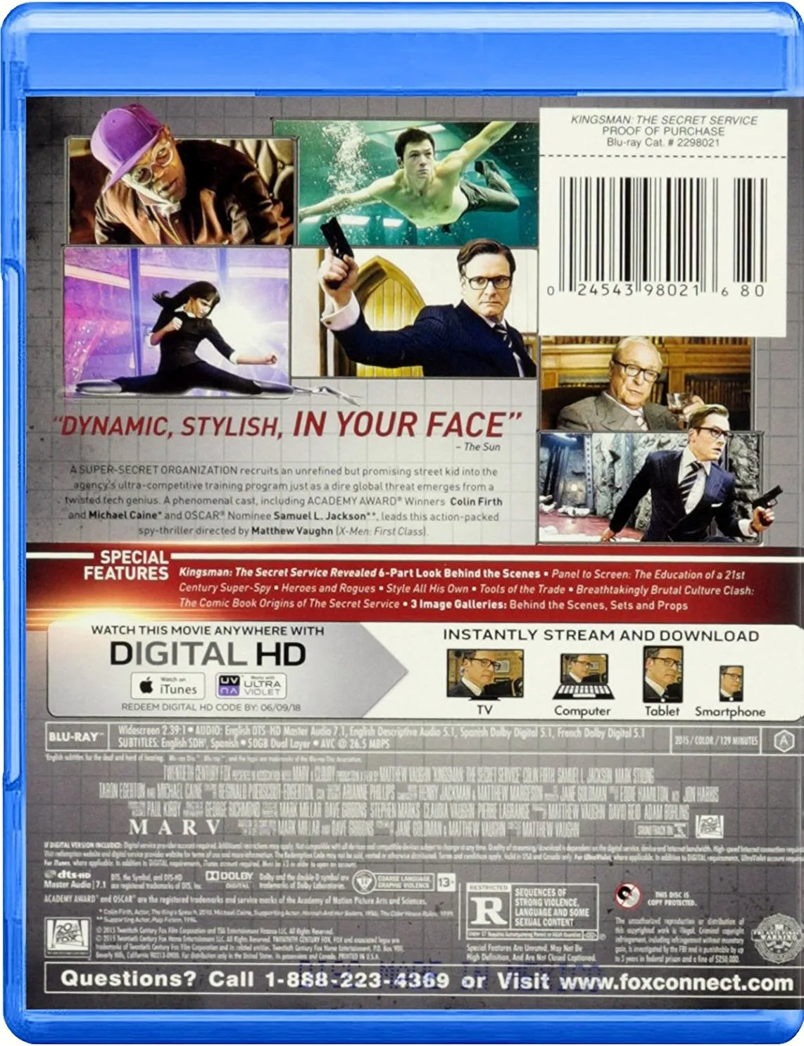 Kingsman - The Secret Service Blu-ray   Digital HD (Free Shipping)