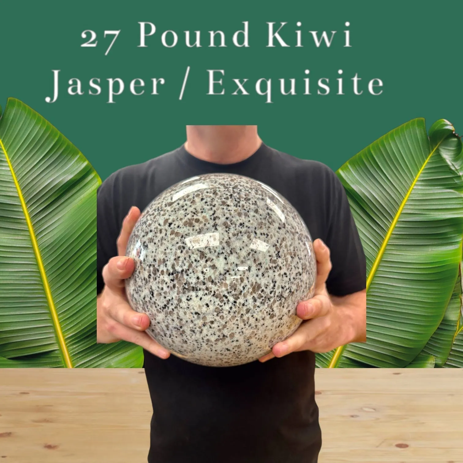 Kiwi Jasper Sphere - Massive - 27 Pounds - Exquisite