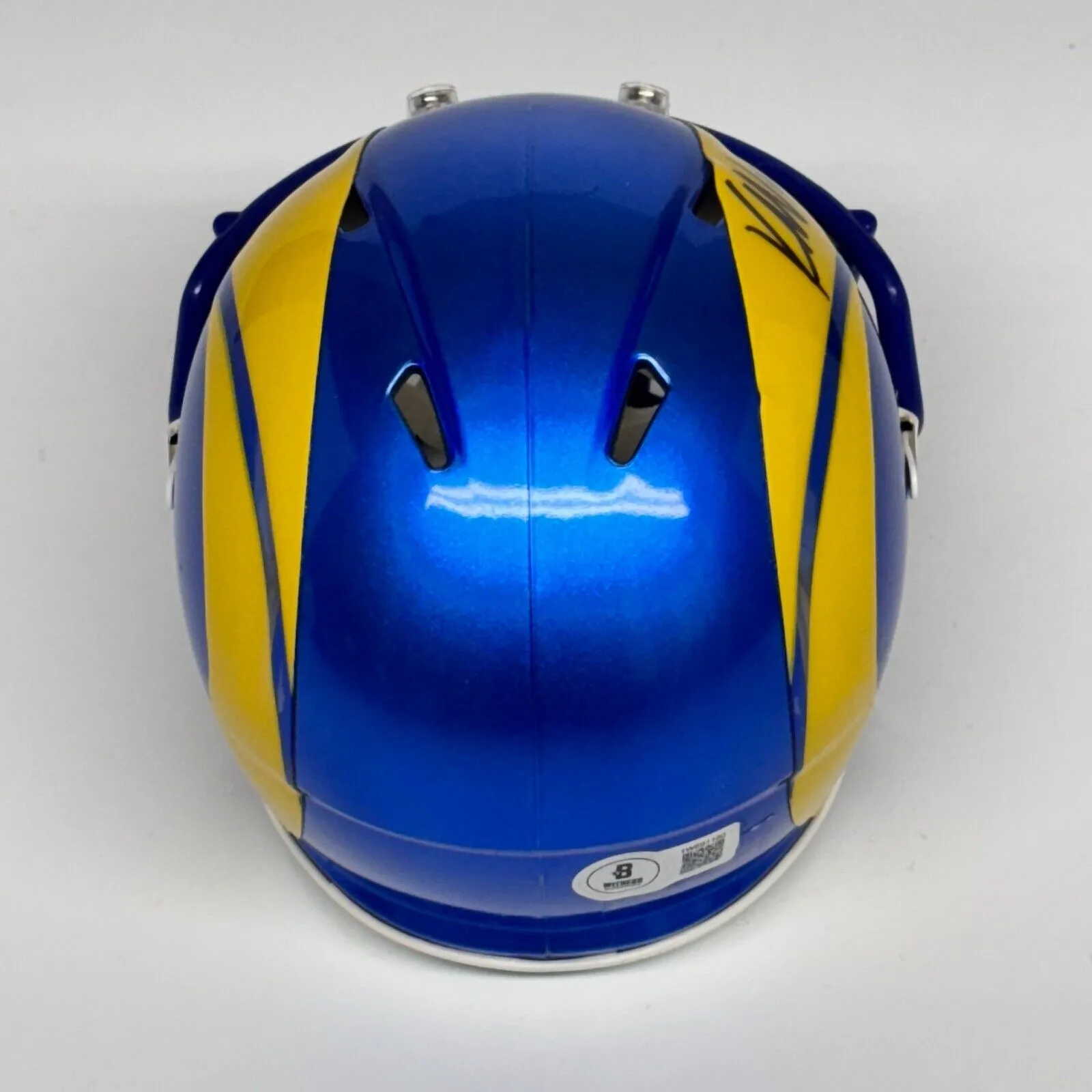 Kyren Williams Autographed Signed LA Rams Mini Flash Helmet Beckett