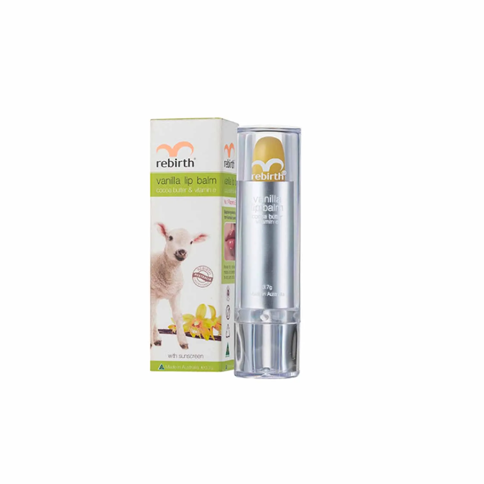 Lanopearl Rebirth Vanilla Lip Balm with Cocoa Butter & Vitamin E