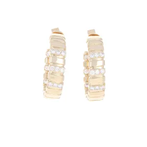 Large Textured Gold Hoops