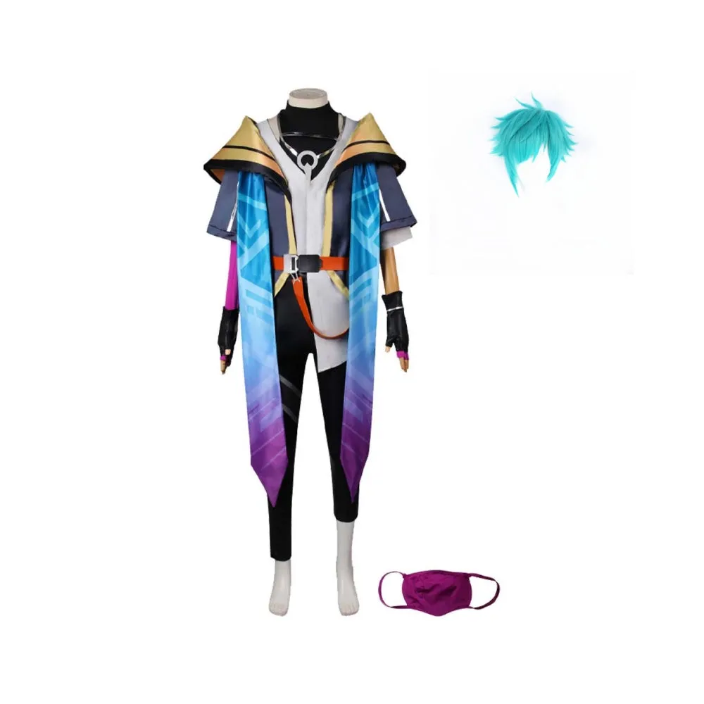 League Of Legends Aphelios Cosplay Costume Purple Outfits Halloween Carnival Suit