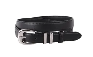 Leather Belt with Metal Strap