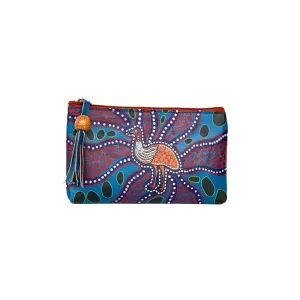 Leather Small Vanity Case Emu Egg Hunting Time