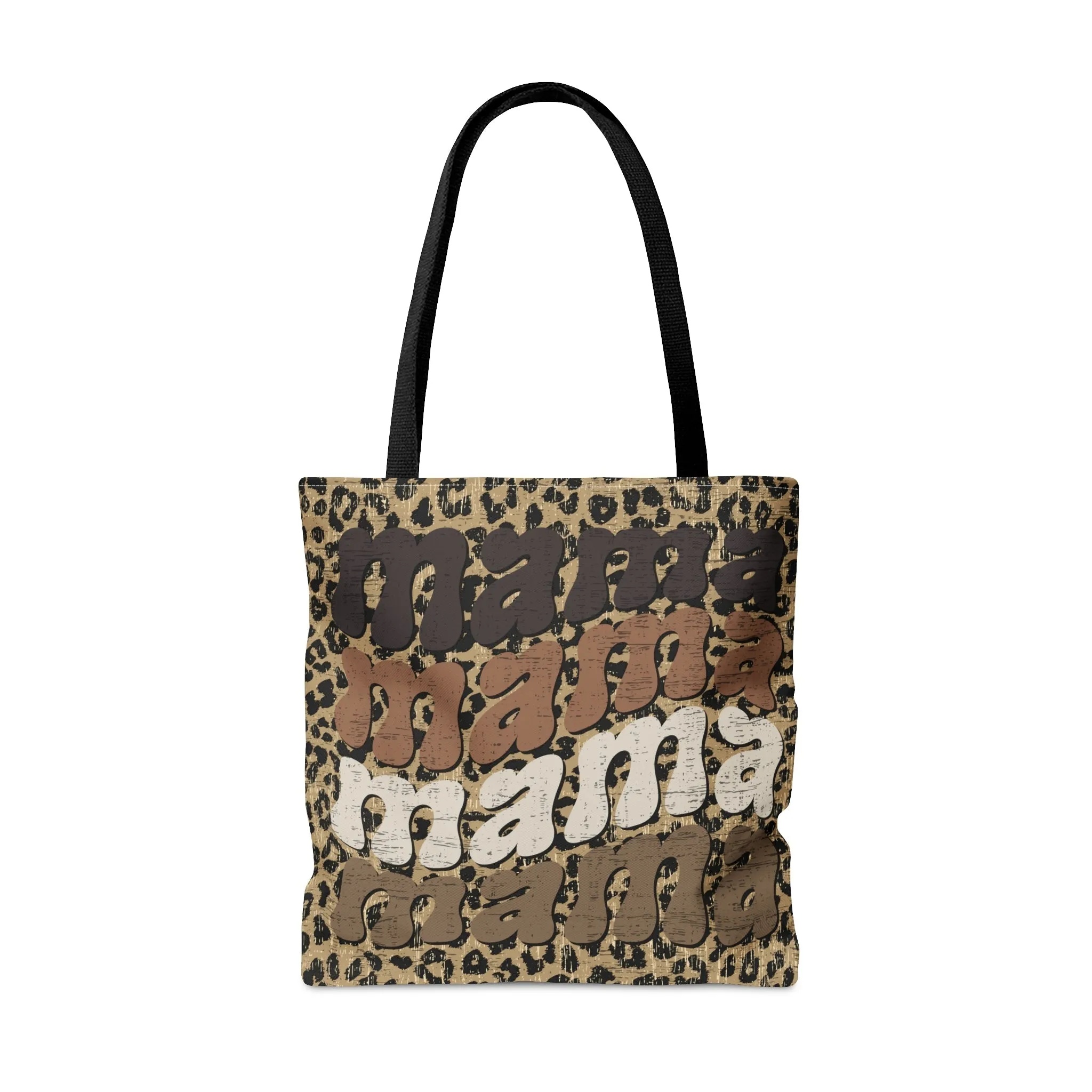 Leopard Print Mama Mama Mama Mama Large Tote Bag - Trendy Animal Patterned Fashion Accessory