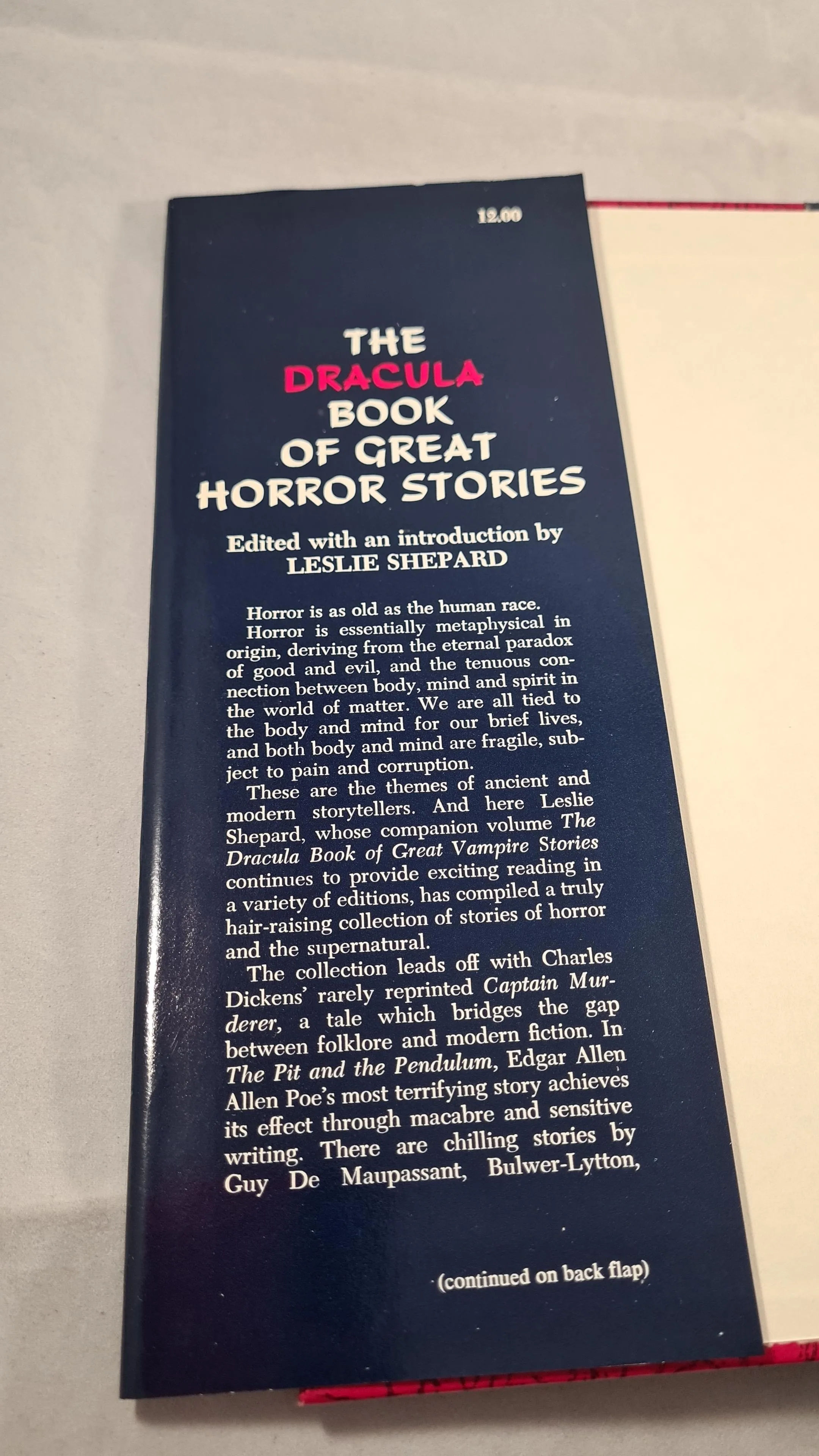 Leslie Shepard - The Dracula Book of Great Horror Stories, Citadel, 1981, 1st Edition, Signed