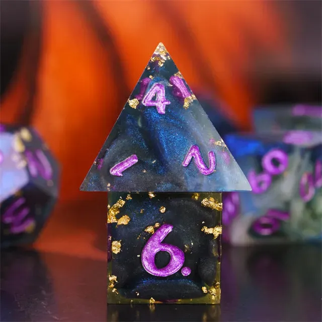 Level Up Handmade Dice | Galaxy | Purple