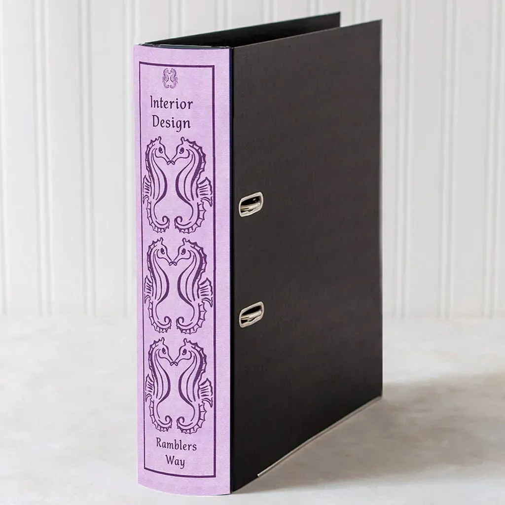 Lever Arch Book File / Ring Binder  - Patterned - Choose Your Colour & Title