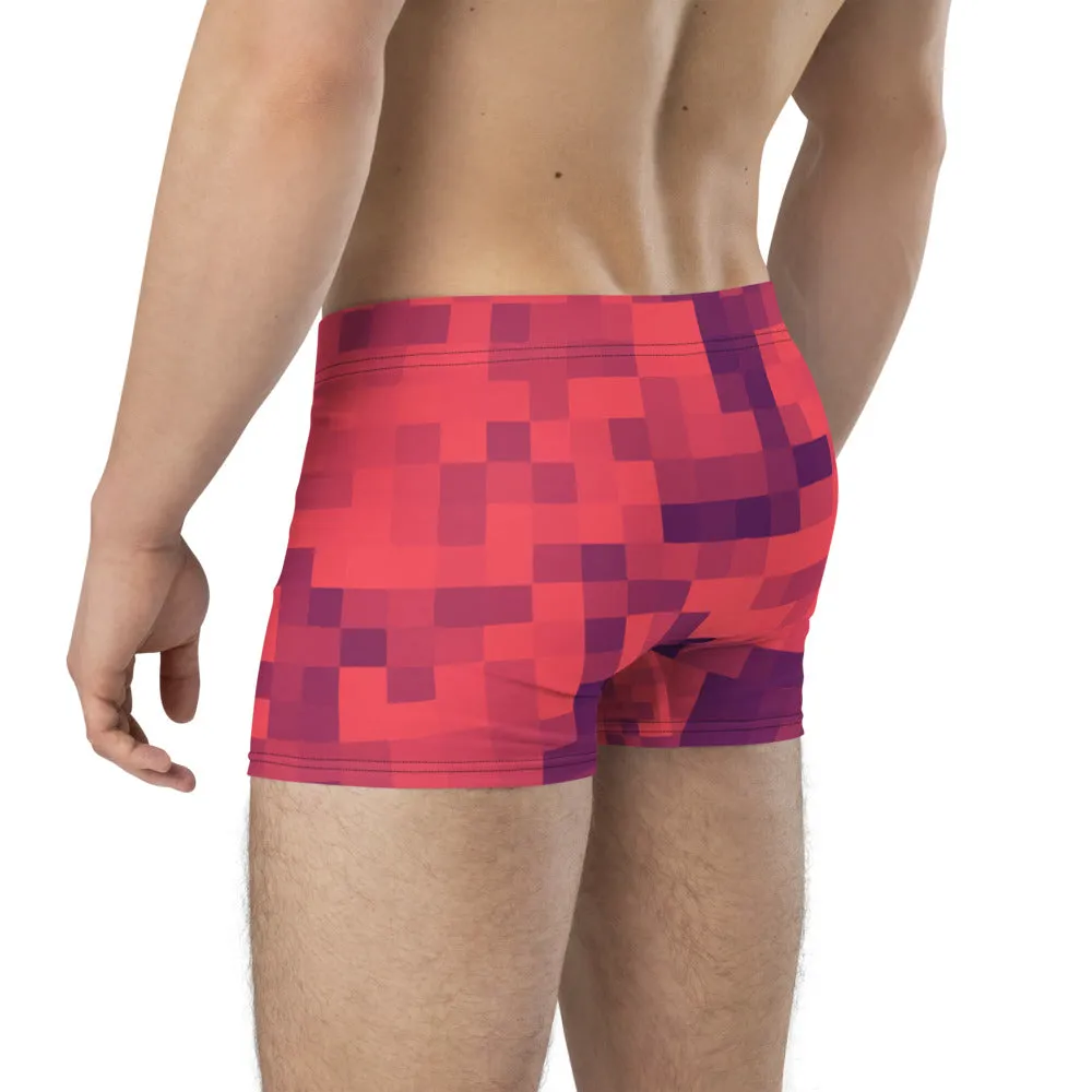LGBT Mens Boxer Briefs - Red Patterned