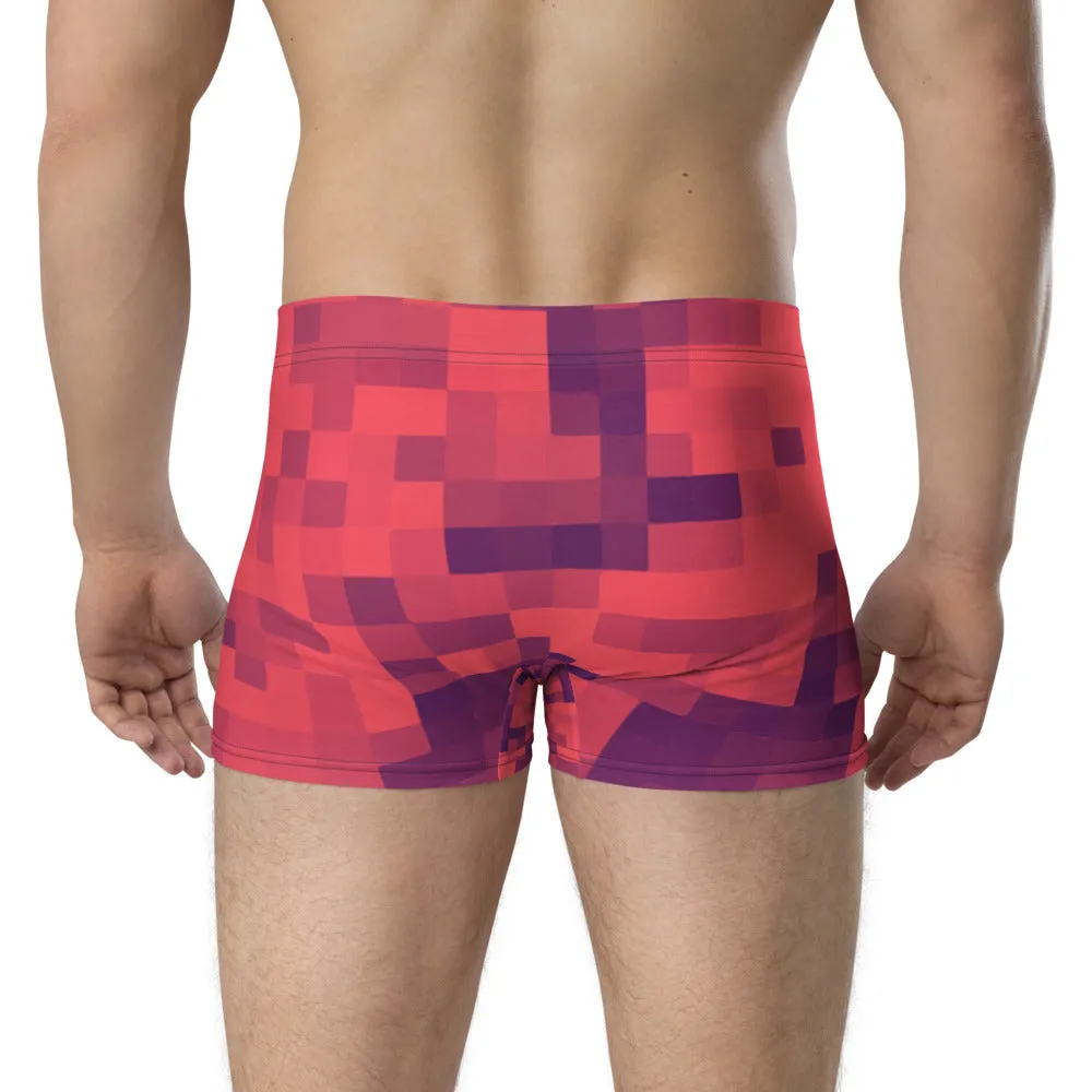 LGBT Mens Boxer Briefs - Red Patterned
