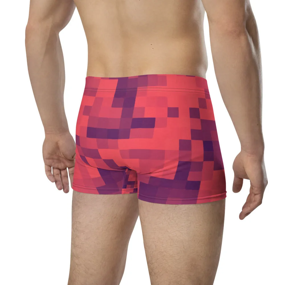 LGBT Mens Boxer Briefs - Red Patterned