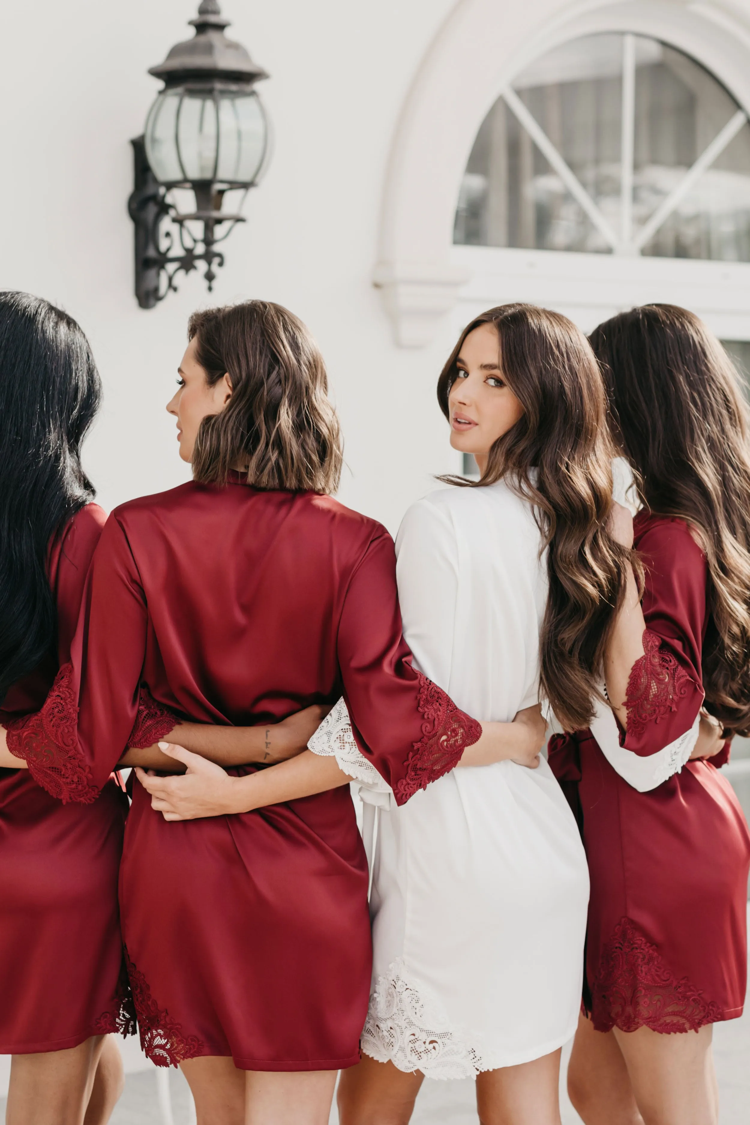 Lidia Lace Trim Robe