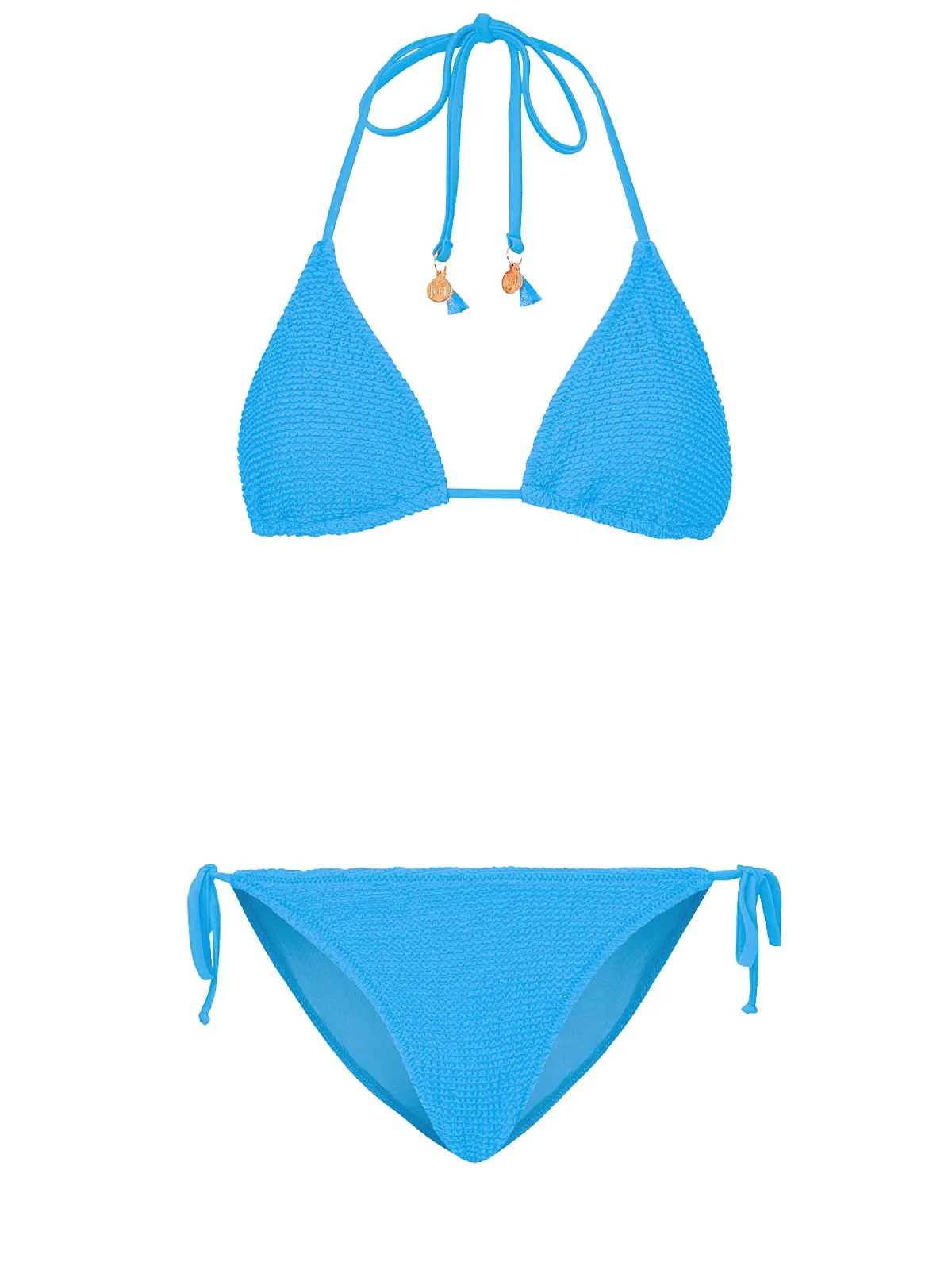 Lori Textured Triangle-Lori Textured Side Tie Bikini ::RET