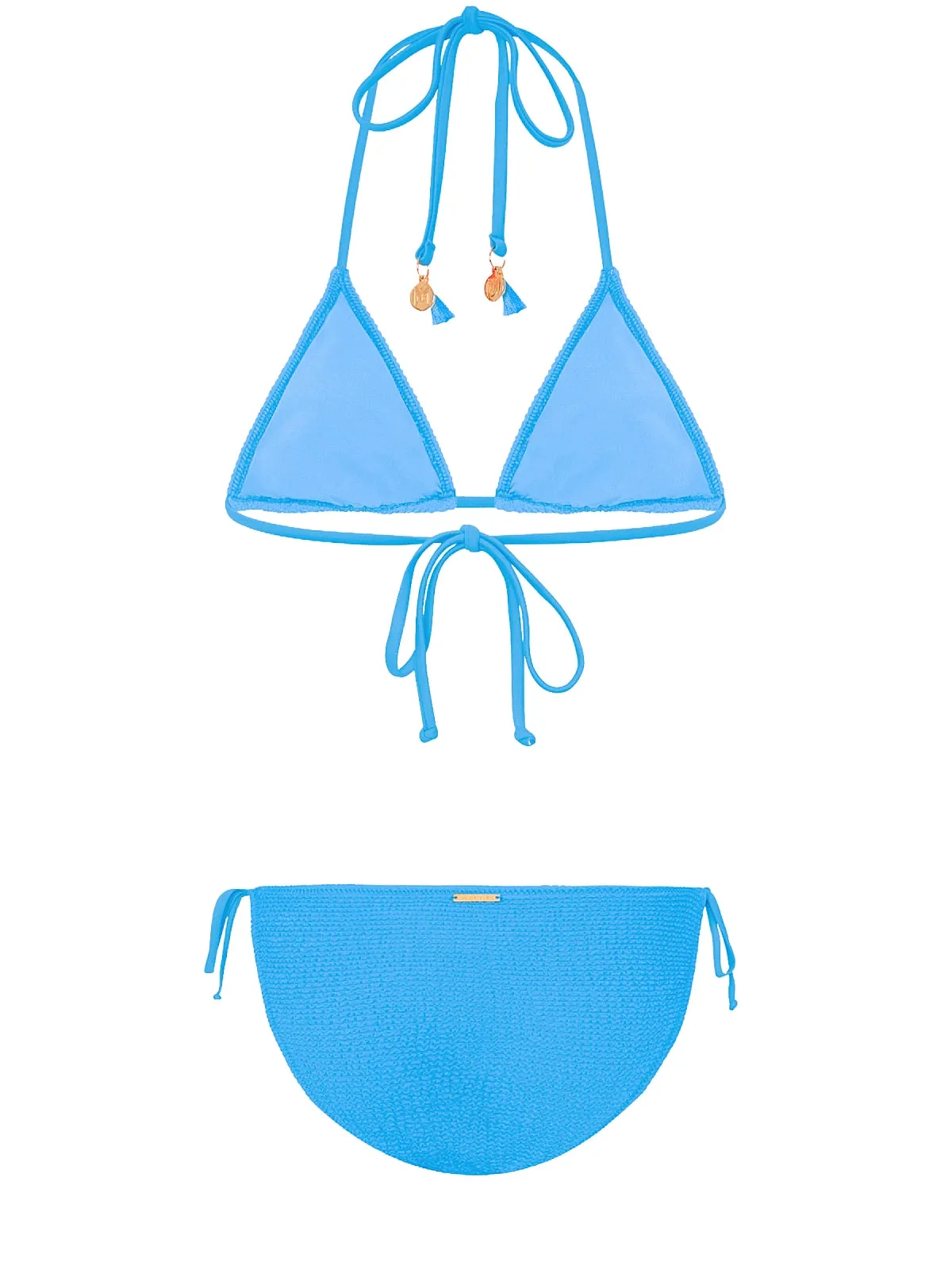 Lori Textured Triangle-Lori Textured Side Tie Bikini ::RET