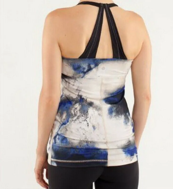 LULULEMON Multi-color Milky Way Patterned Scoop Me Up Tank Top Size 6