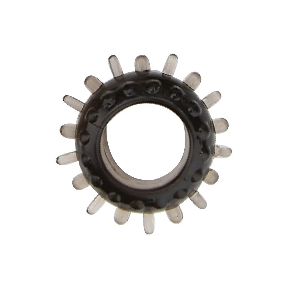 LUXE Textured Cock Ring Set - 6 Textured Rings for Intense Pleasure