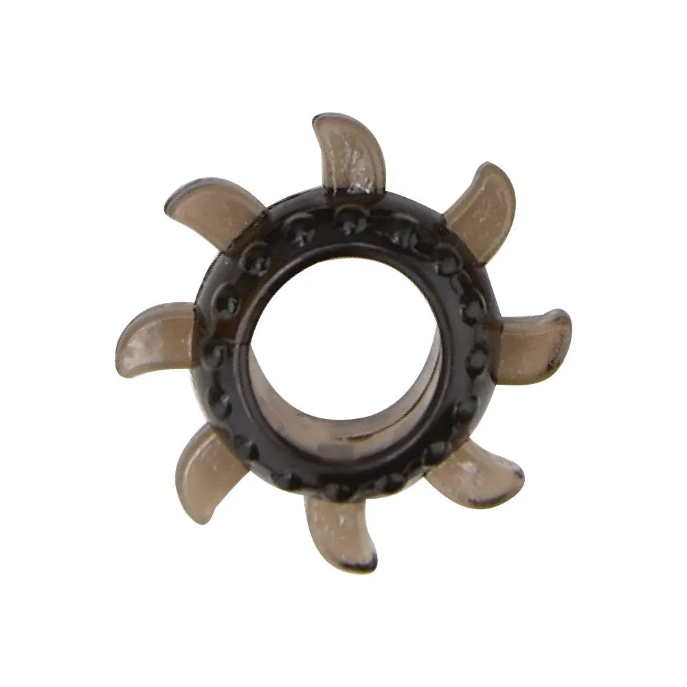 LUXE Textured Cock Ring Set - 6 Textured Rings for Intense Pleasure