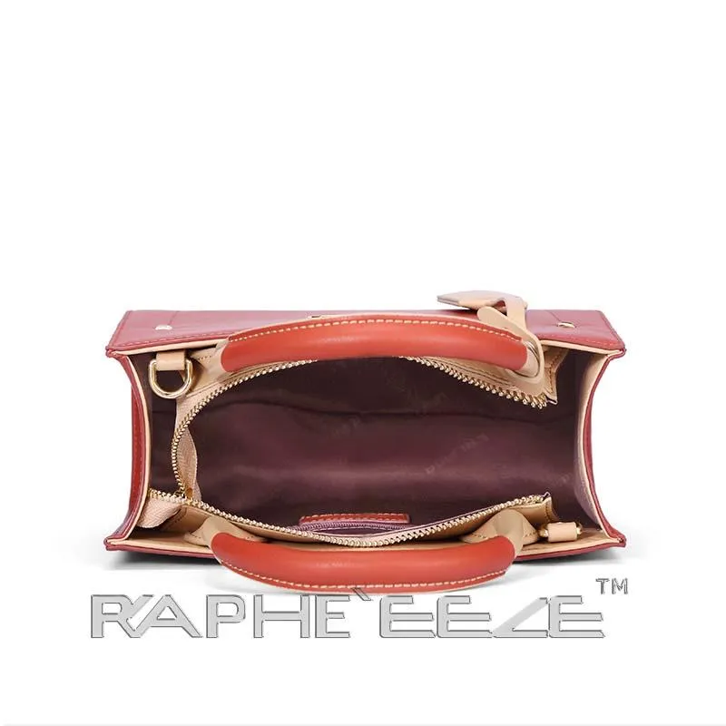 Luxurious Tote Hand Purse with Cross Body for Woman - Red Color Mini Handbag