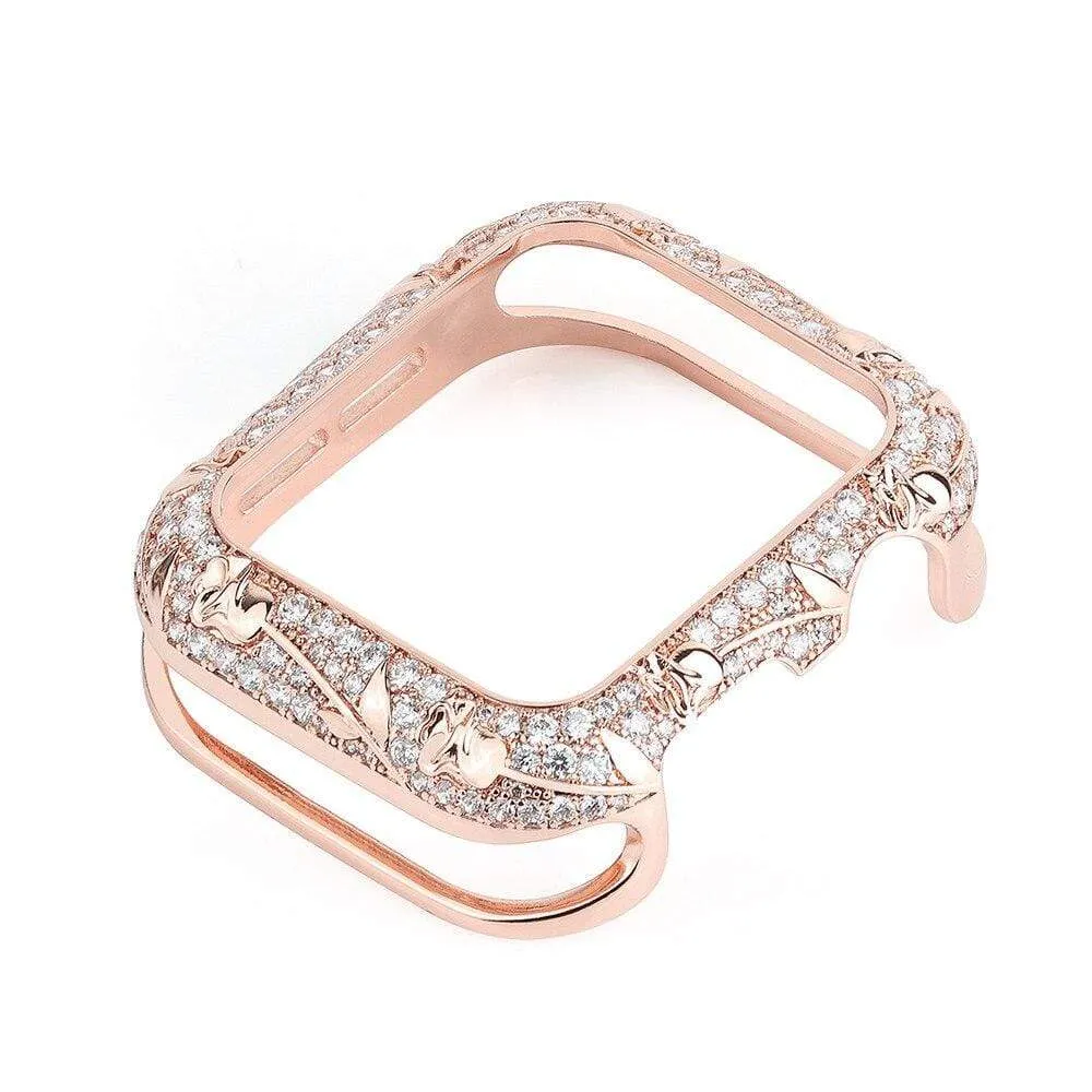 Luxury Carved Rhinestone Glitter Exquisite Cover For Apple Watch