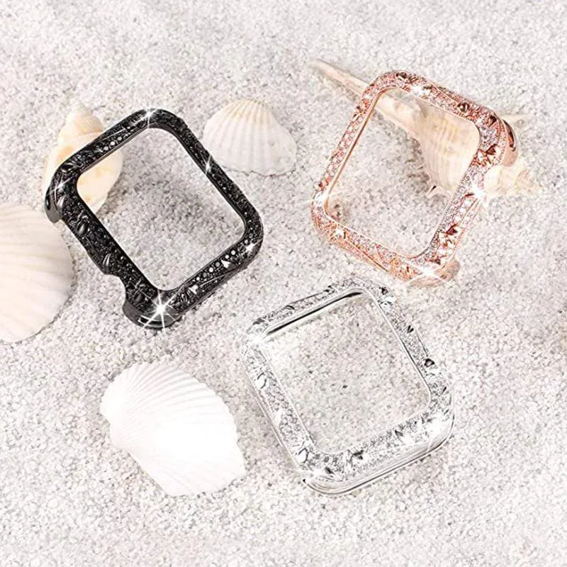 Luxury Carved Rhinestone Glitter Exquisite Cover For Apple Watch