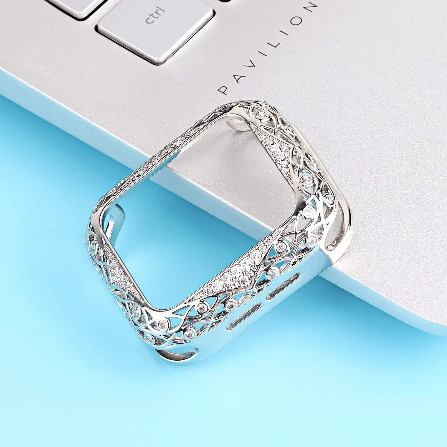 Luxury Carved Rhinestone Glitter Exquisite Cover For Apple Watch
