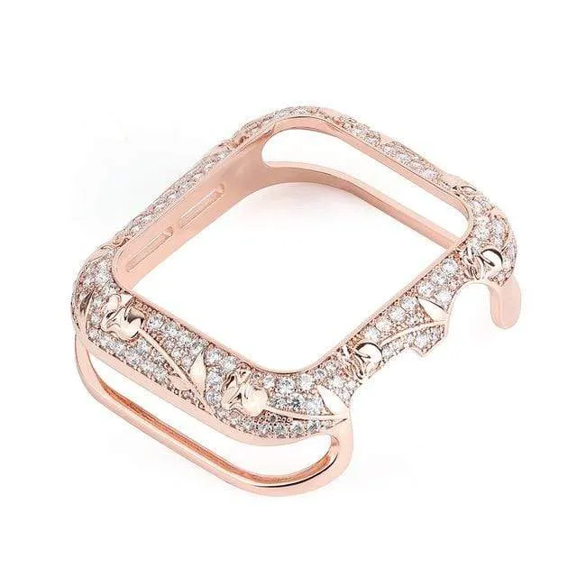 Luxury Carved Rhinestone Glitter Exquisite Cover For Apple Watch