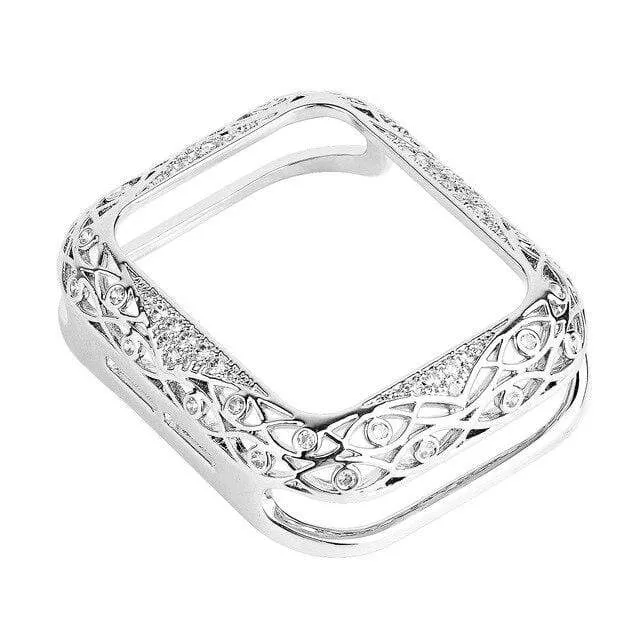 Luxury Carved Rhinestone Glitter Exquisite Cover For Apple Watch