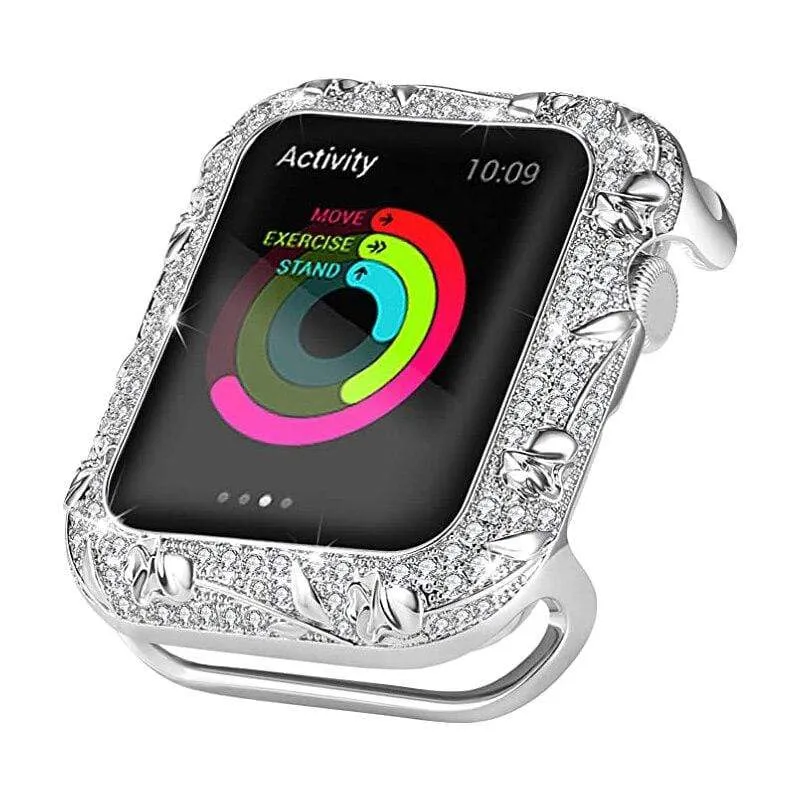 Luxury Carved Rhinestone Glitter Exquisite Cover For Apple Watch