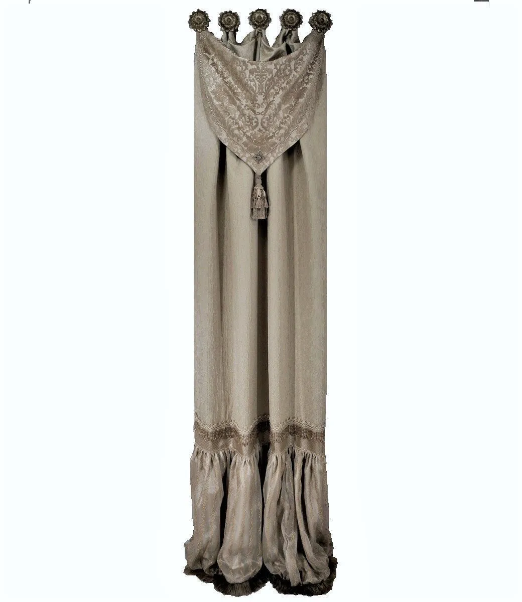 Luxury Curtain Panel with Swag Valance  Exquisite