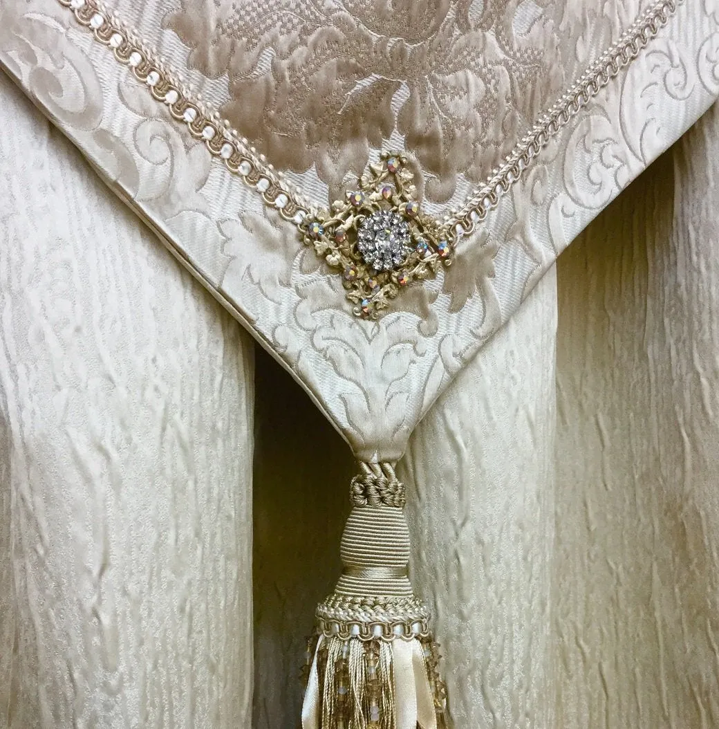 Luxury Curtain Panel with Swag Valance  Exquisite