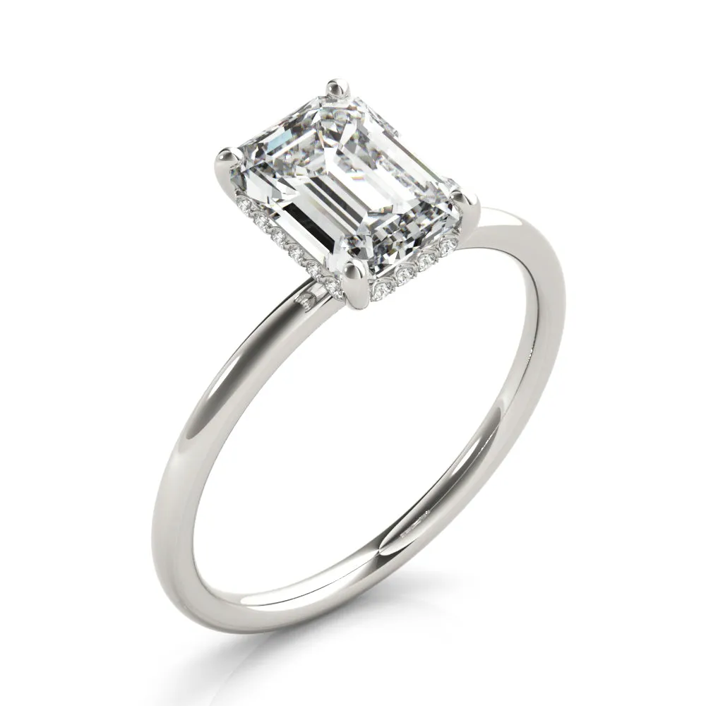 Madilyn Emerald Lab Grown Diamond Solitaire Engagement Ring IGI Certified