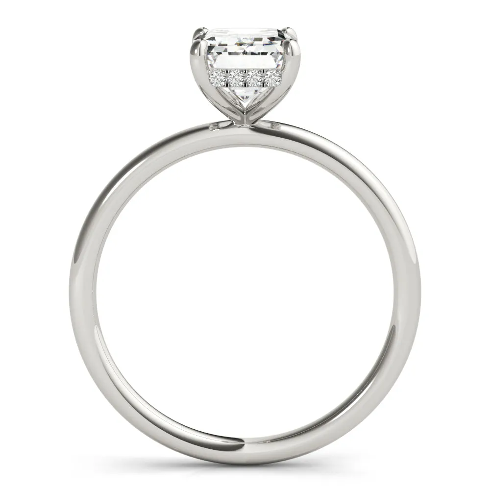 Madilyn Emerald Lab Grown Diamond Solitaire Engagement Ring IGI Certified