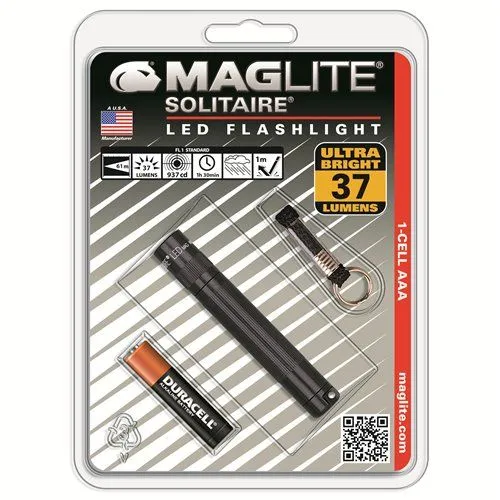 MagLite Solitaire LED AAA Flashlight Presentation Box, Black