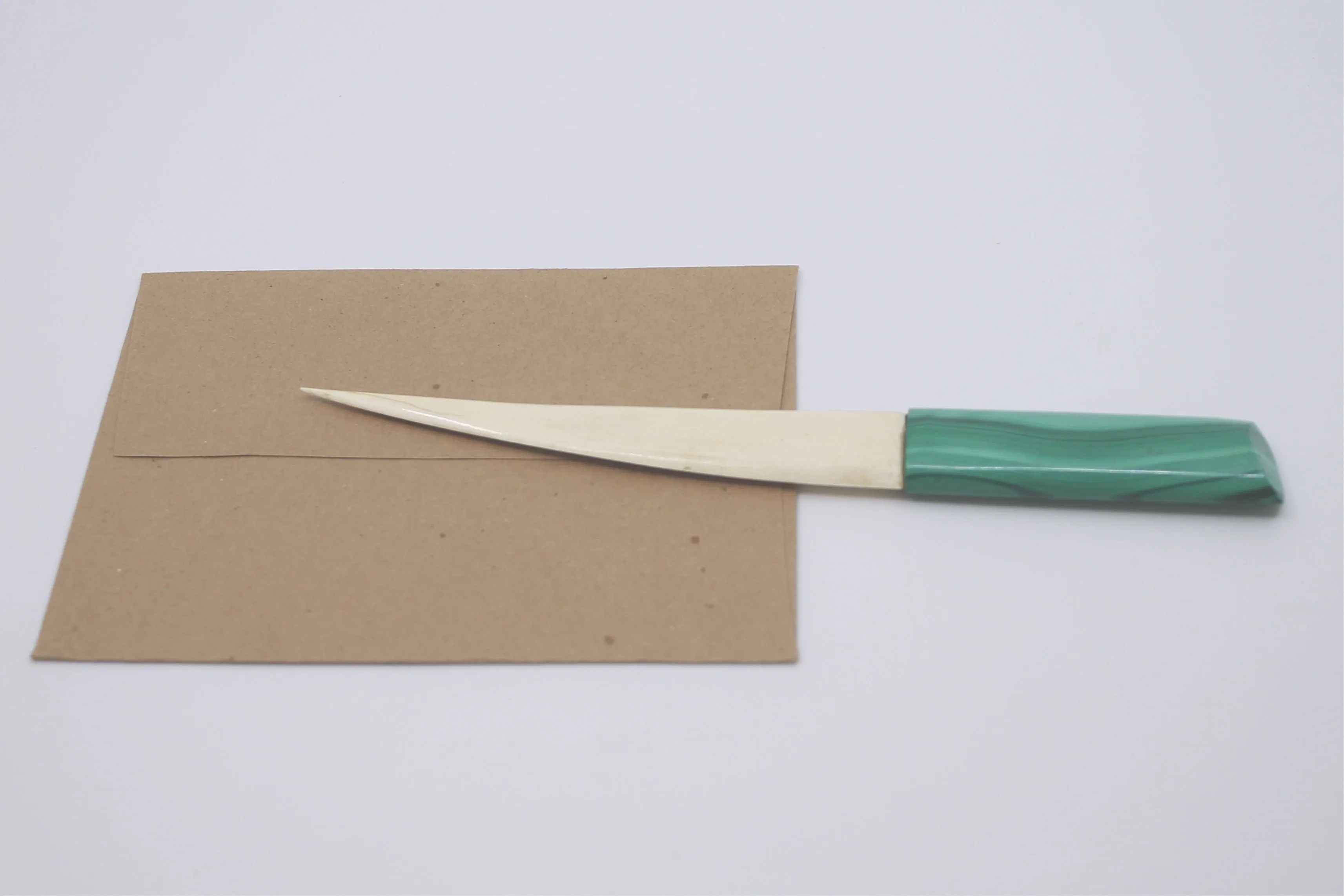 Malachite Horn Letter Opener