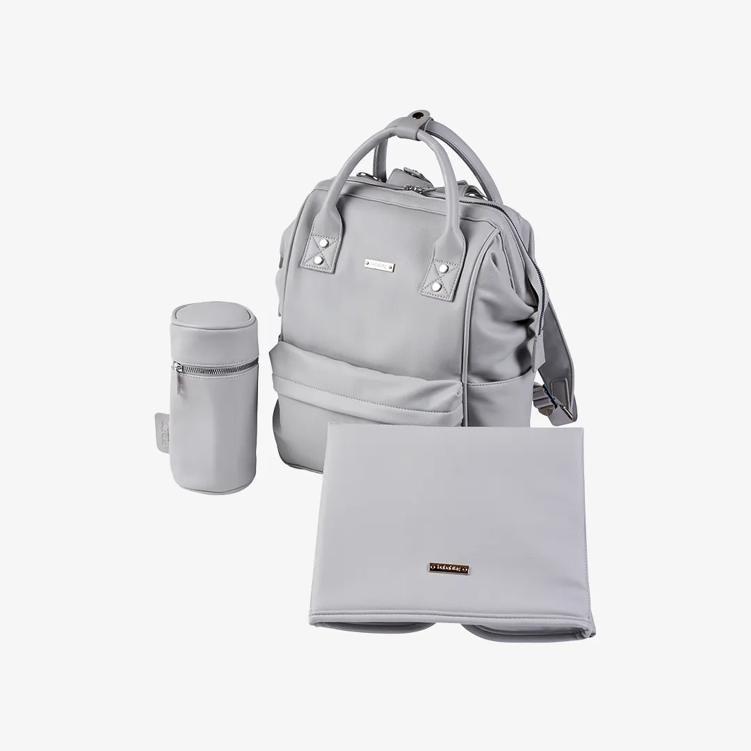 Mani vegan leather backpack - Dove Grey