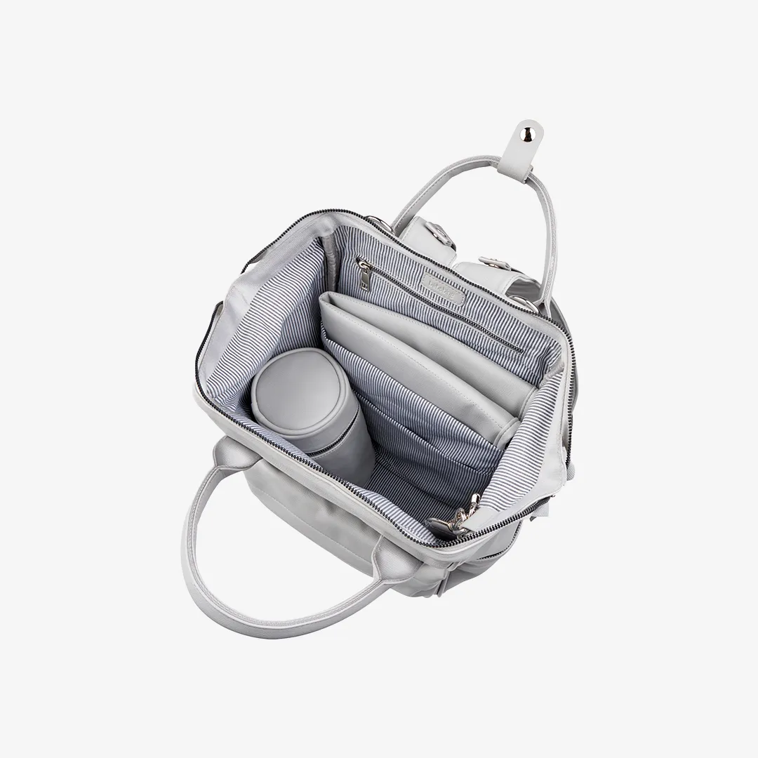 Mani vegan leather backpack - Dove Grey