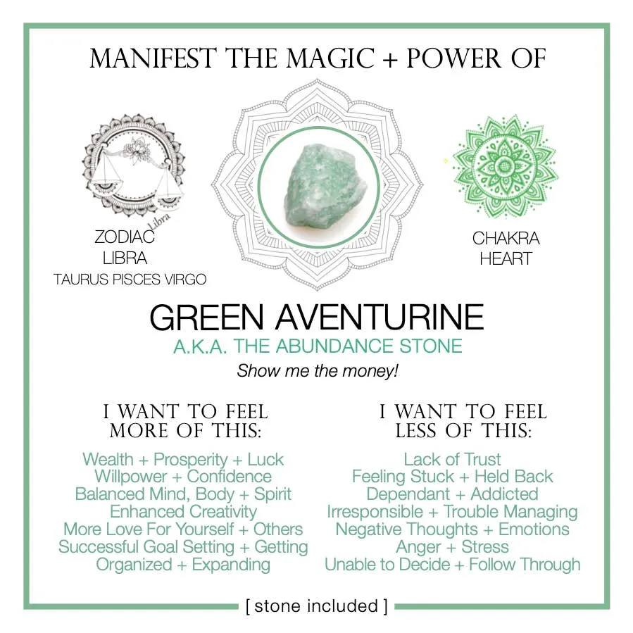 MANIFEST THE MAGIC   POWER OF YOUR CRYSTAL GREEN AVENTURINE