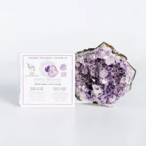 MANIFEST THE MAGIC   POWER OF YOUR CRYSTAL PURPLE AMETHYST